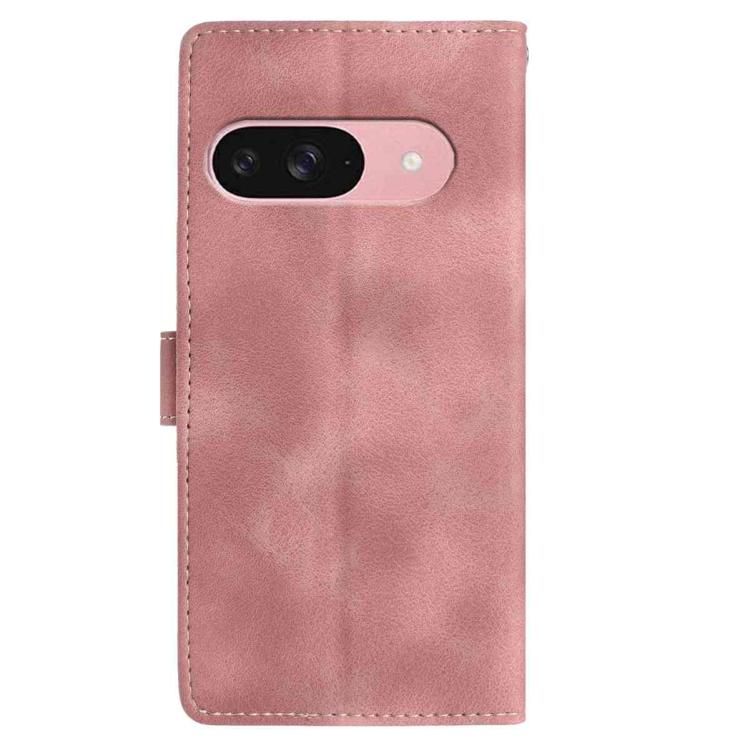 For Google Pixel 10 Skin Feel Embossed Feather Leather Phone Case