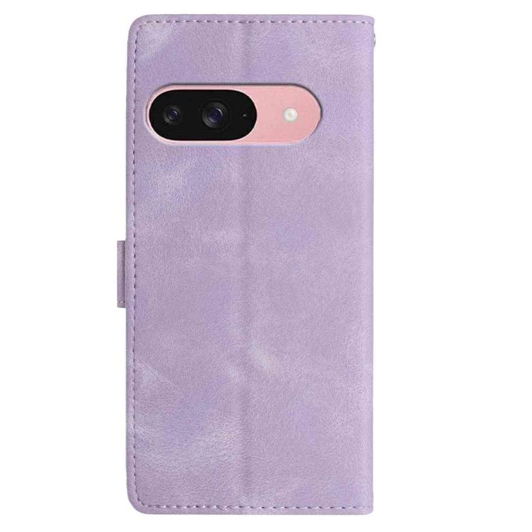For Google Pixel 10 Skin Feel Embossed Feather Leather Phone Case