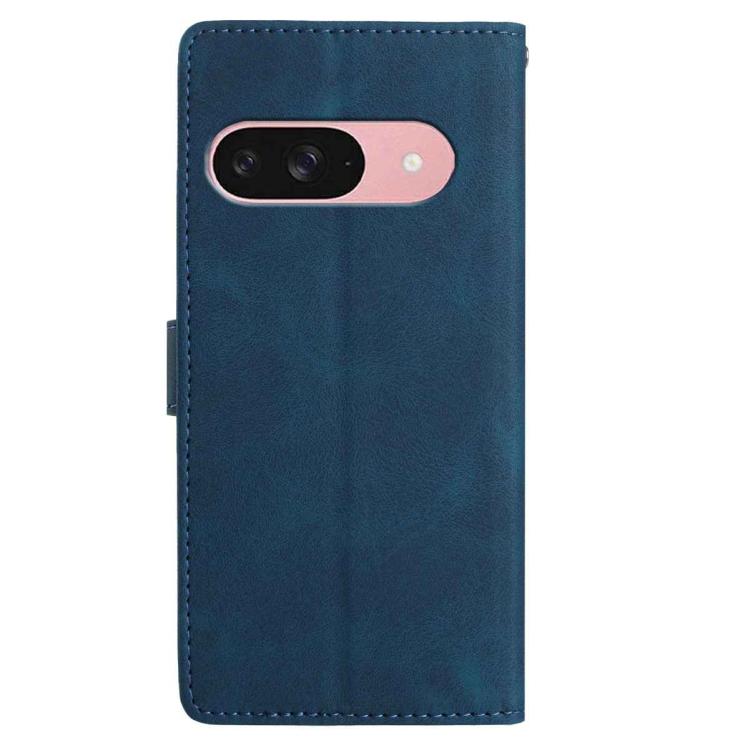 For Google Pixel 10 Skin Feel Embossed Feather Leather Phone Case