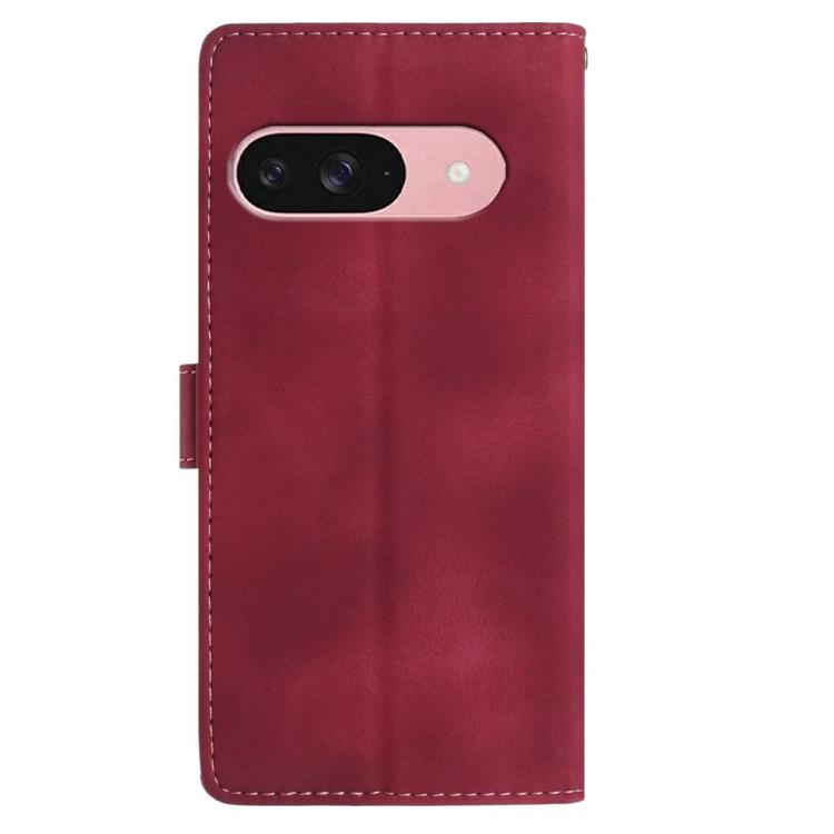 For Google Pixel 10 Skin Feel Embossed Feather Leather Phone Case