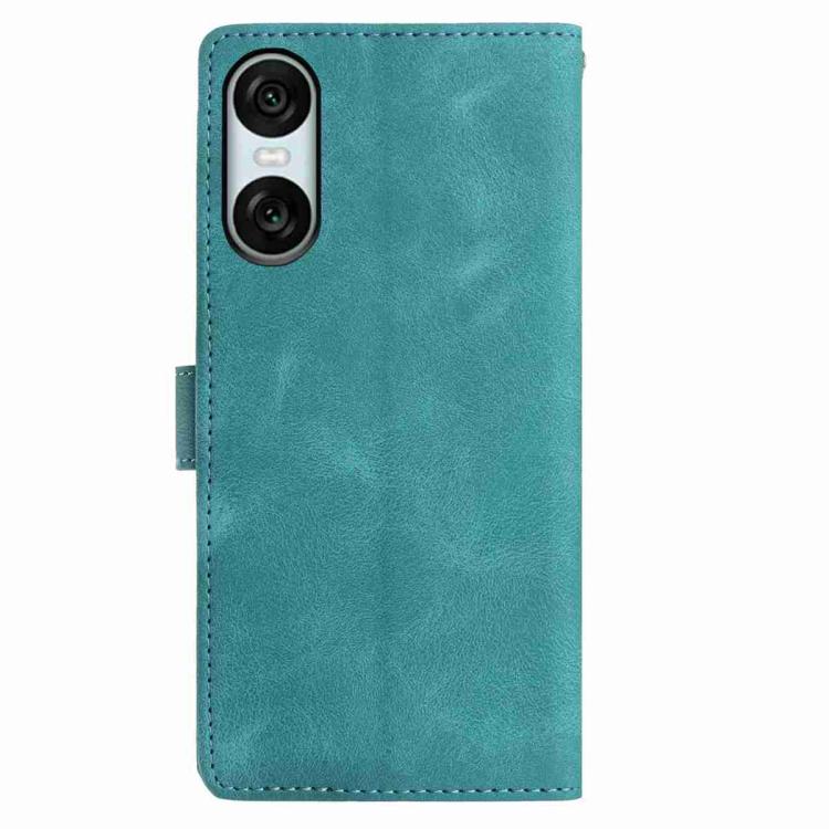For Sony Xperia 10 VI Skin Feel Embossed Feather Leather Phone Case
