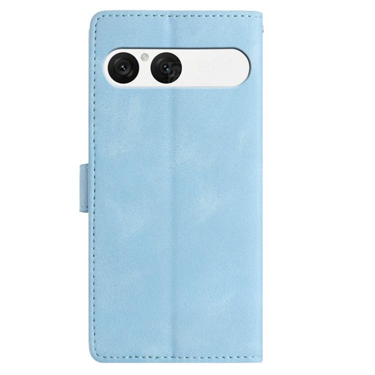 For Sony Xperia 10 VII Skin Feel Embossed Feather Leather Phone Case