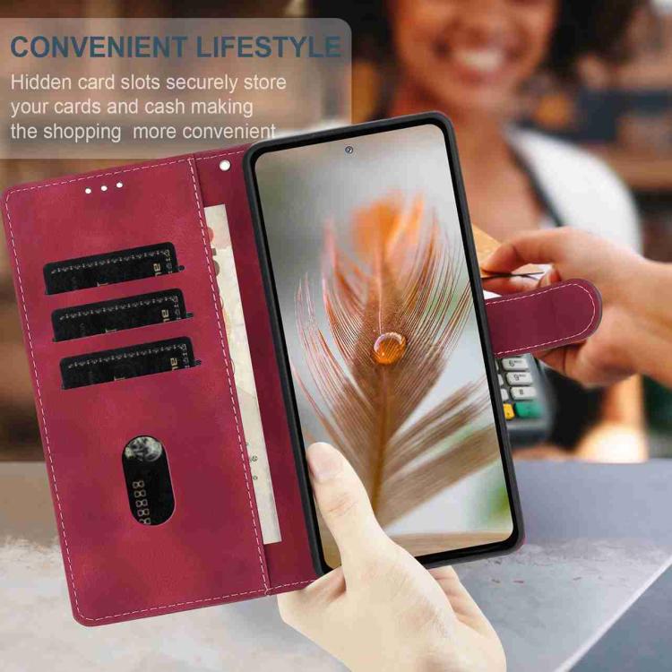 For Sony Xperia 10 VII Skin Feel Embossed Feather Leather Phone Case