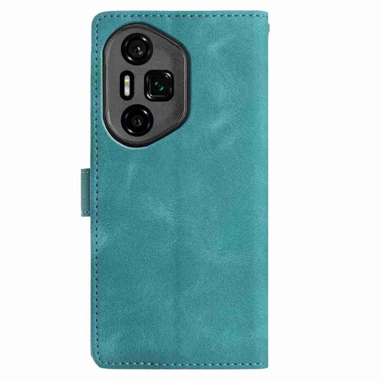For Honor 300 Skin Feel Embossed Feather Leather Phone Case