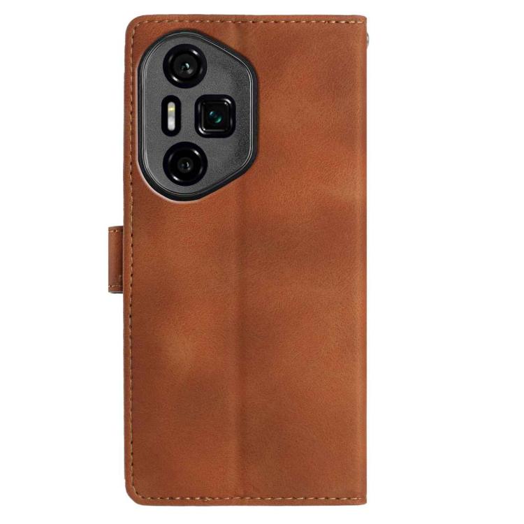 For Honor 300 Pro Skin Feel Embossed Feather Leather Phone Case