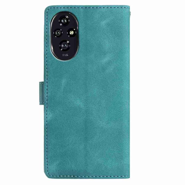 For Honor 200 Skin Feel Embossed Feather Leather Phone Case