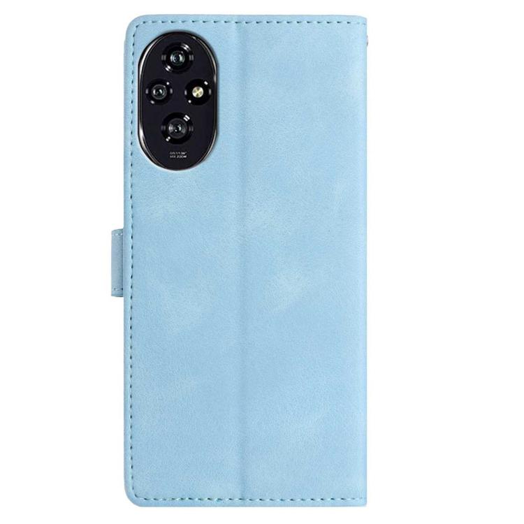 For Honor 200 Skin Feel Embossed Feather Leather Phone Case