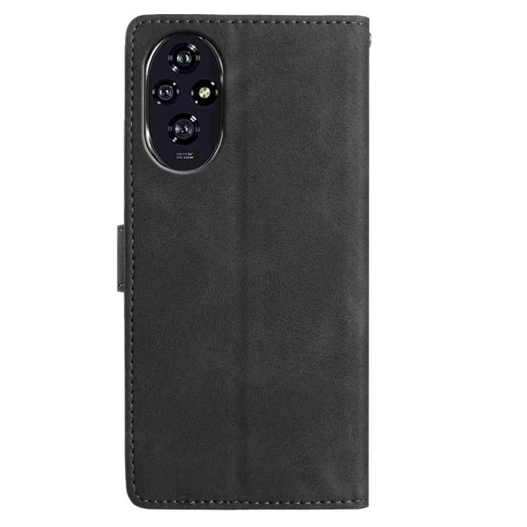 For Honor 200 Skin Feel Embossed Feather Leather Phone Case