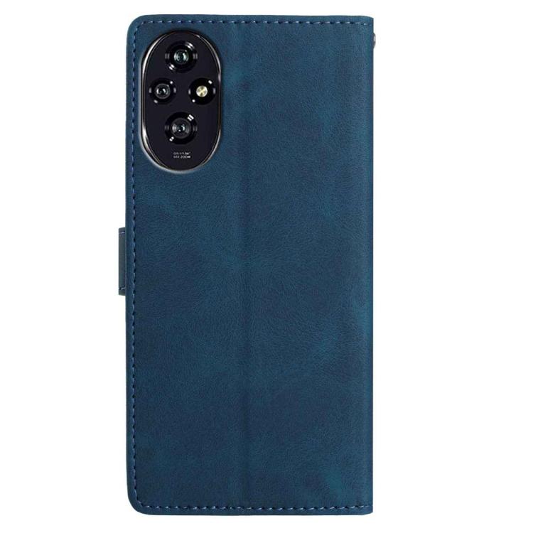 For Honor 200 Skin Feel Embossed Feather Leather Phone Case