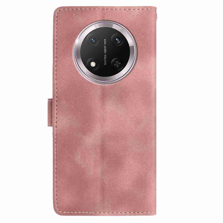 For Honor X9c Skin Feel Embossed Feather Leather Phone Case