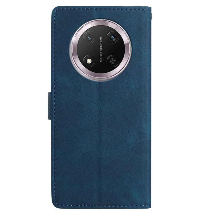 For Honor X9c Skin Feel Embossed Feather Leather Phone Case