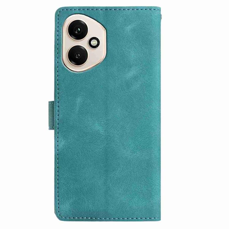 For Honor 400 Global 156.5mm Skin Feel Embossed Feather Leather Phone Case