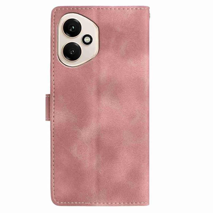For Honor 400 Global 156.5mm Skin Feel Embossed Feather Leather Phone Case