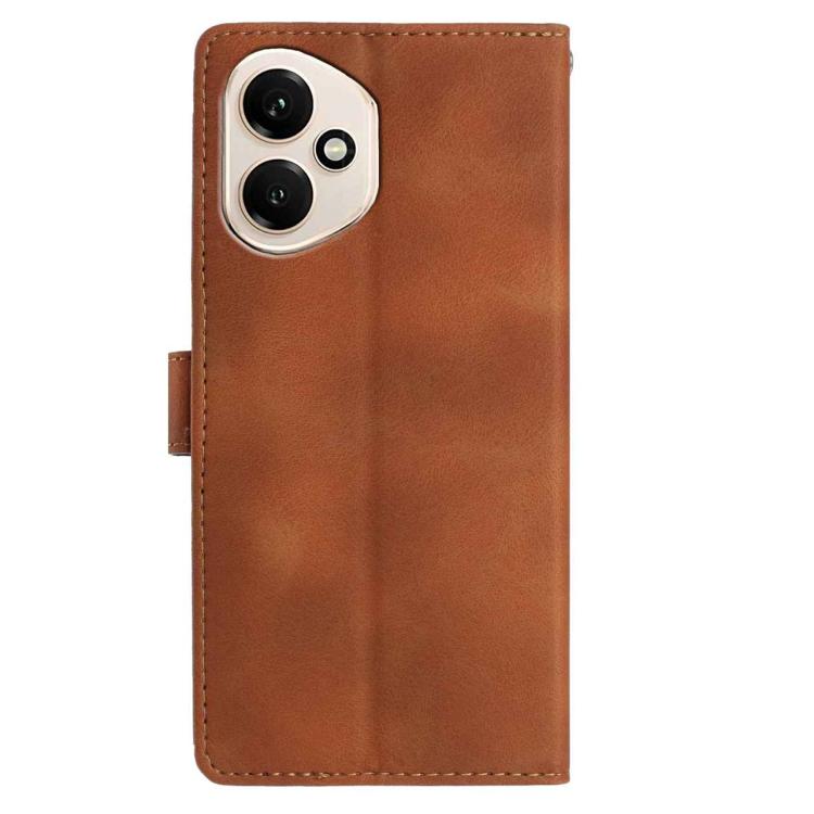 For Honor 400 Global 156.5mm Skin Feel Embossed Feather Leather Phone Case