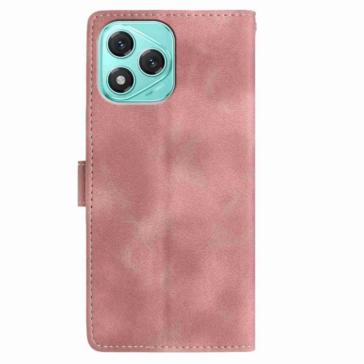 For Honor 400 Lite Global Skin Feel Embossed Feather Leather Phone Case