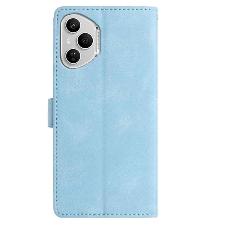 For Honor 400 Pro Global 160.8mm Skin Feel Embossed Feather Leather Phone Case