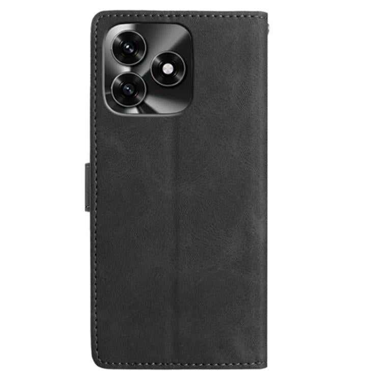 For Honor X5c Plus 4G Global Skin Feel Embossed Feather Leather Phone Case