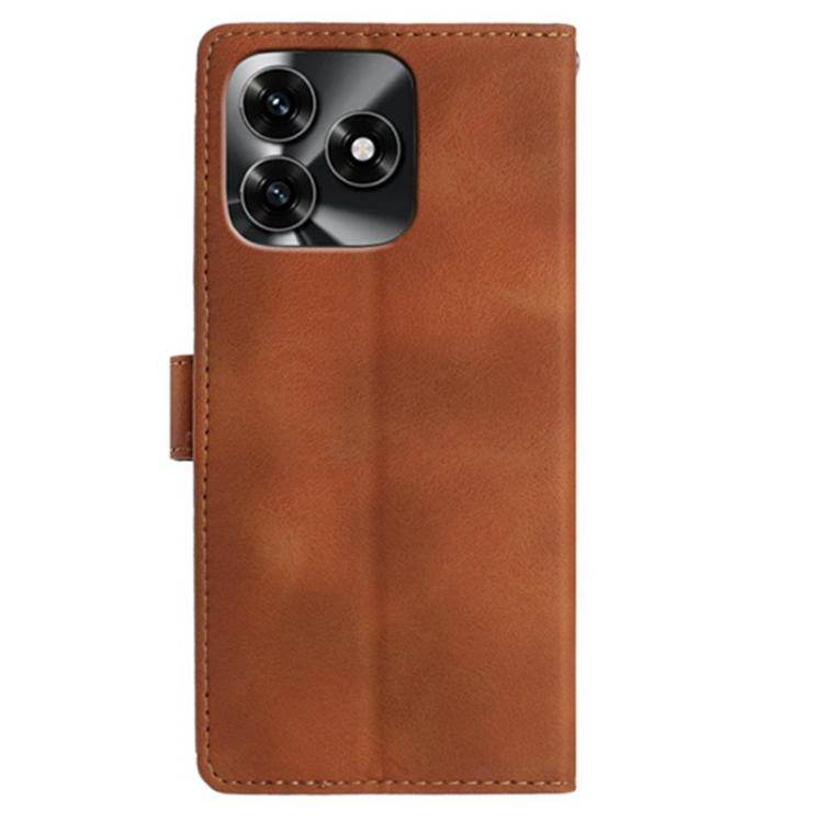For Honor X5c Plus 4G Global Skin Feel Embossed Feather Leather Phone Case