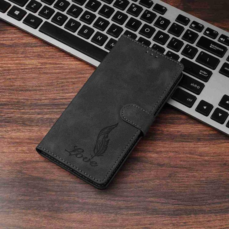 For Honor Magic8 Pro Skin Feel Embossed Feather Leather Phone Case