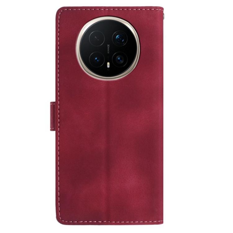 For Honor Magic8 Pro Skin Feel Embossed Feather Leather Phone Case
