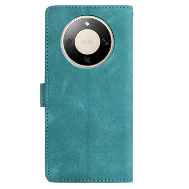 For Honor X9d 5G Global Skin Feel Embossed Feather Leather Phone Case