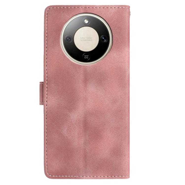 For Honor X9d 5G Global Skin Feel Embossed Feather Leather Phone Case