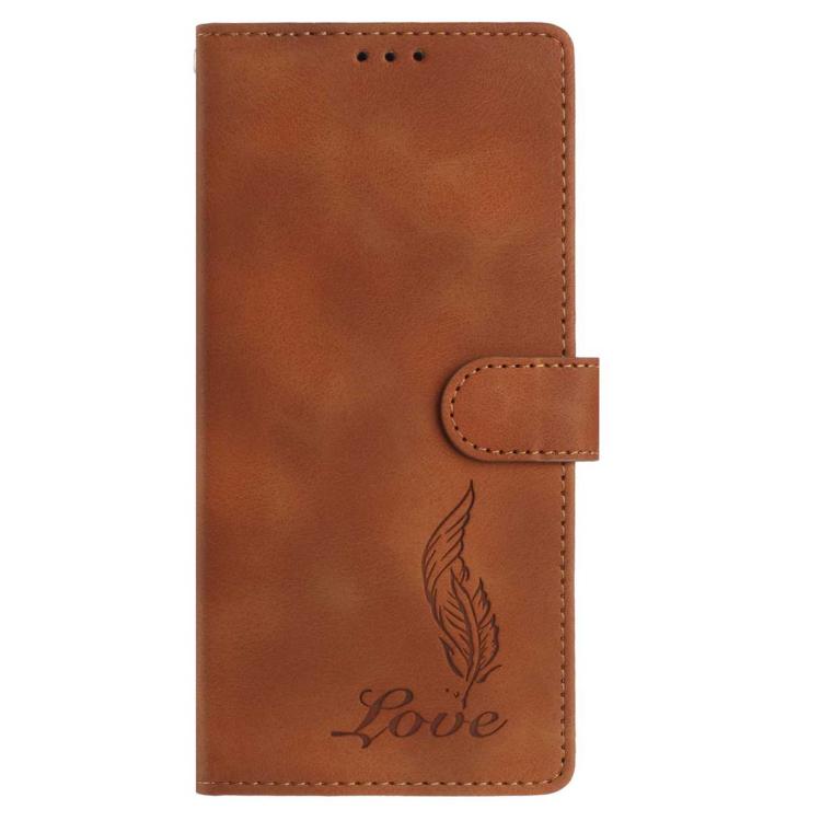 For Honor X9d 5G Global Skin Feel Embossed Feather Leather Phone Case