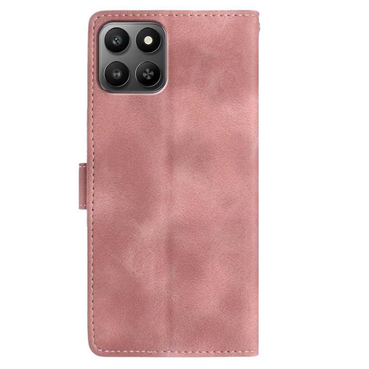 For Honor 400 Smart / X7d 5G Global Skin Feel Embossed Feather Leather Phone Case