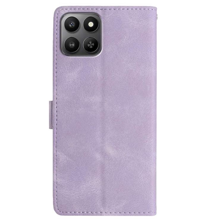 For Honor 400 Smart / X7d 5G Global Skin Feel Embossed Feather Leather Phone Case