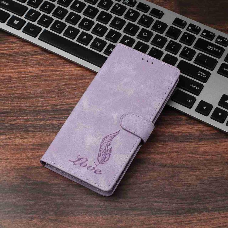 For Honor 400 Smart / X7d 5G Global Skin Feel Embossed Feather Leather Phone Case