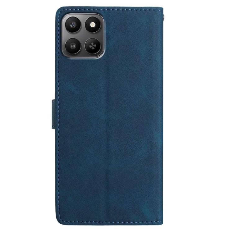 For Honor 400 Smart / X7d 5G Global Skin Feel Embossed Feather Leather Phone Case