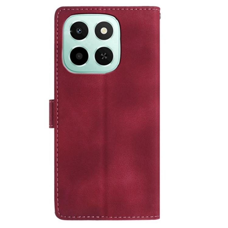 For Honor X6c 4G / X5b 4G Global Skin Feel Embossed Feather Leather Phone Case