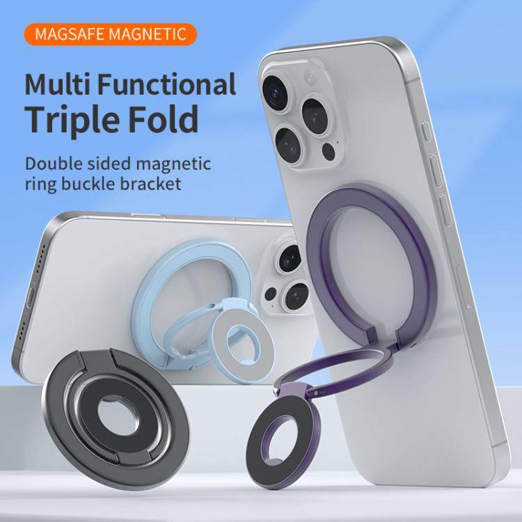 Triple Folding MagSafe Double-Sided Magnetic Phone Ring Holder