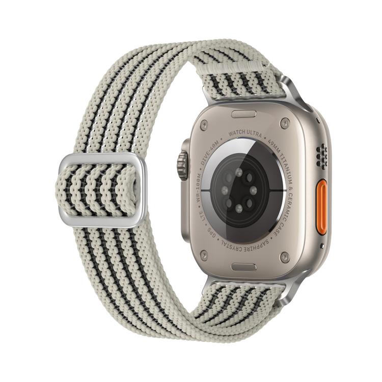 For Apple Watch 46mm / 49mm / 45mm / 44mm Breathable Nylon Fish Line Weaving Watch Band