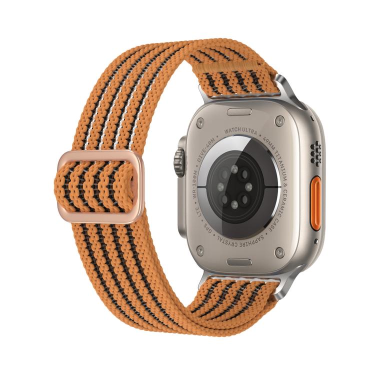 For Apple Watch 46mm / 49mm / 45mm / 44mm Breathable Nylon Fish Line Weaving Watch Band