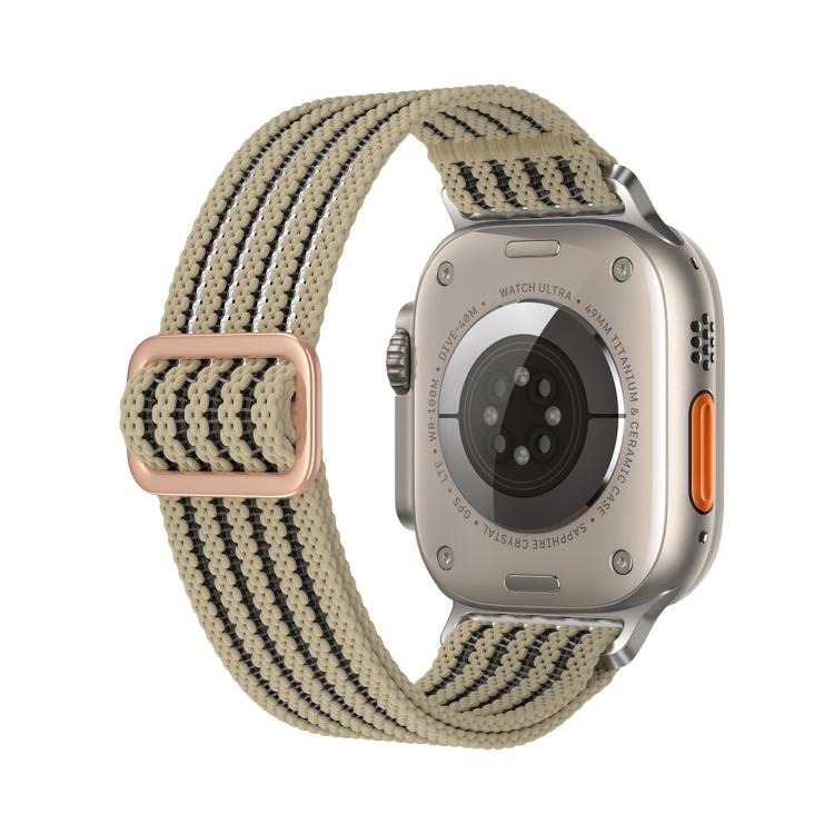 For Apple Watch 46mm / 49mm / 45mm / 44mm Breathable Nylon Fish Line Weaving Watch Band