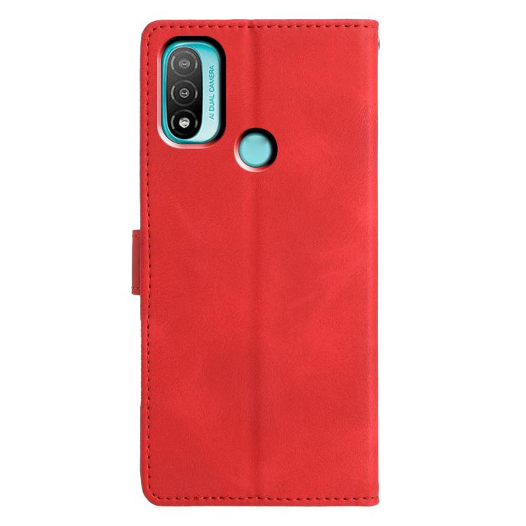For Motorola Moto E20 / E30 / E40 Triangles Embossed Leather Phone Case