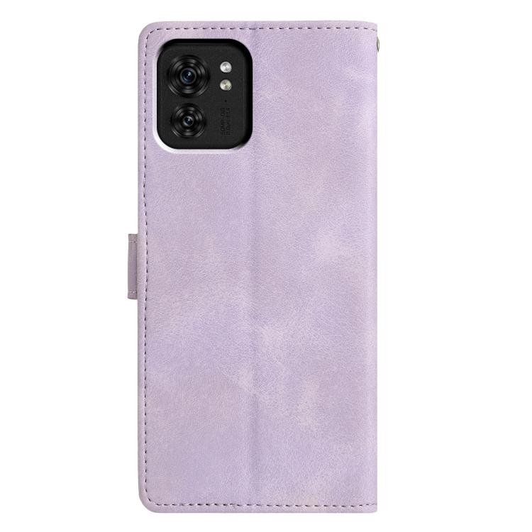 For Motorola Edge 40 Triangles Embossed Leather Phone Case