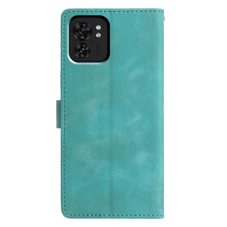 For Motorola Edge 40 Triangles Embossed Leather Phone Case