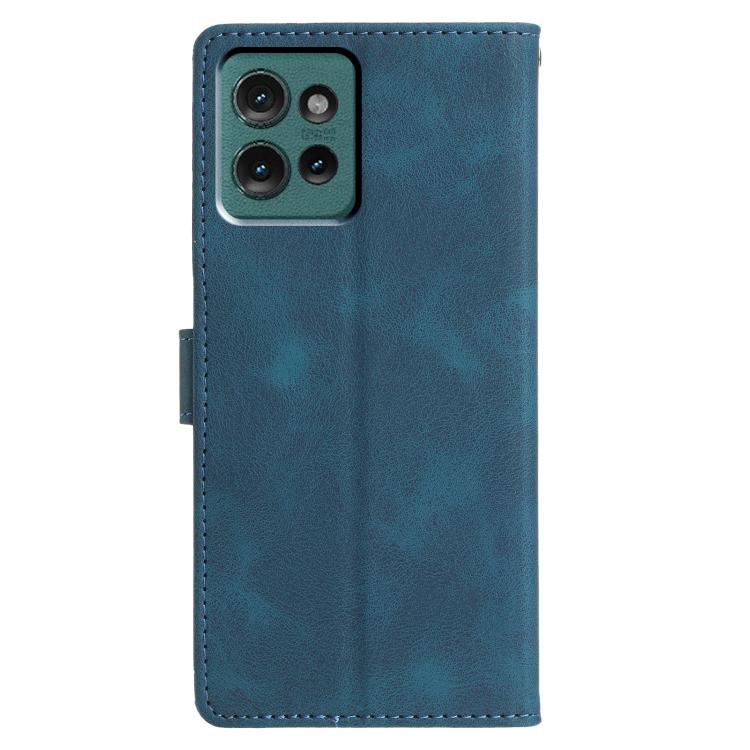 For Motorola Edge 50 Triangles Embossed Leather Phone Case