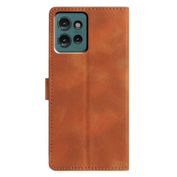 For Motorola Edge 50 Triangles Embossed Leather Phone Case