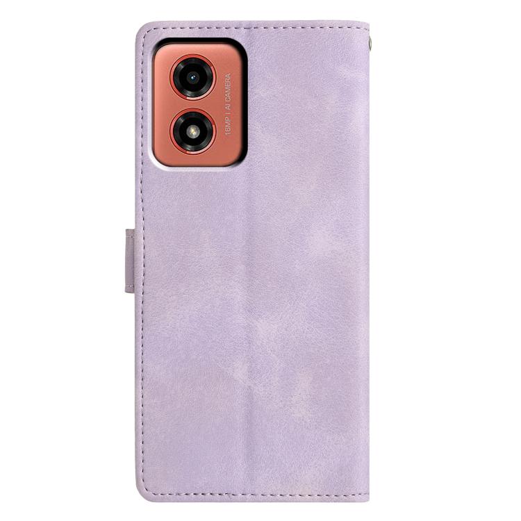 For Motorola Moto G04 / G24 Triangles Embossed Leather Phone Case
