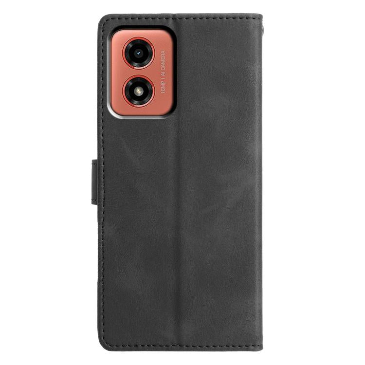 For Motorola Moto G04 / G24 Triangles Embossed Leather Phone Case