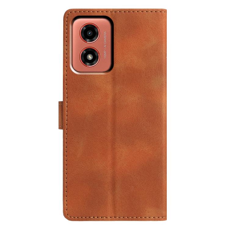 For Motorola Moto G04 / G24 Triangles Embossed Leather Phone Case