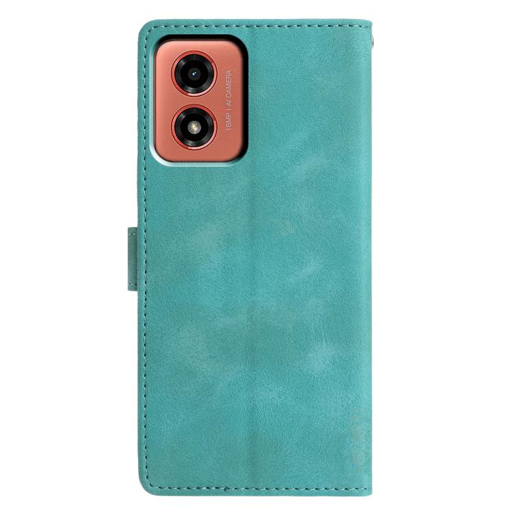 For Motorola Moto G04 / G24 Triangles Embossed Leather Phone Case