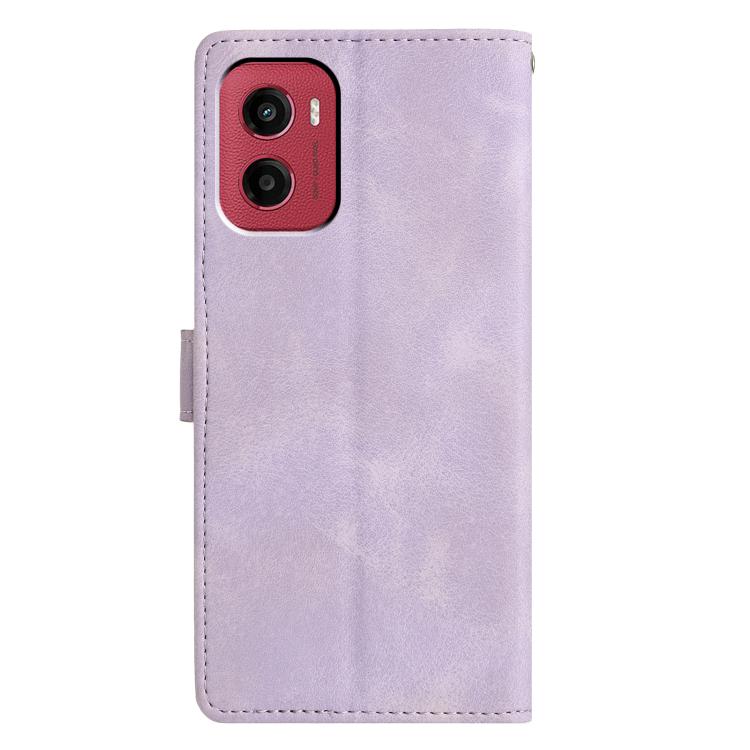 For Motorola Moto G05 Triangles Embossed Leather Phone Case