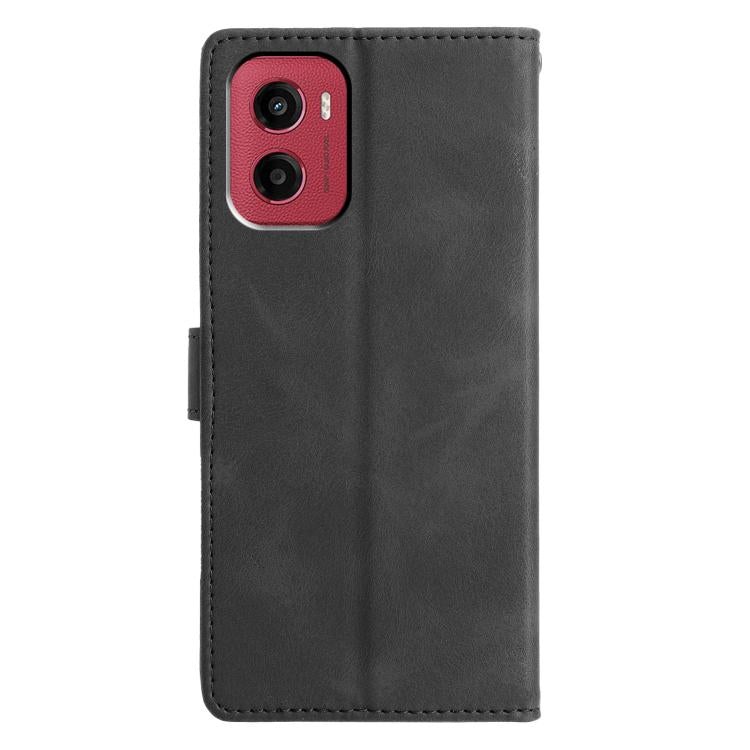 For Motorola Moto G05 Triangles Embossed Leather Phone Case