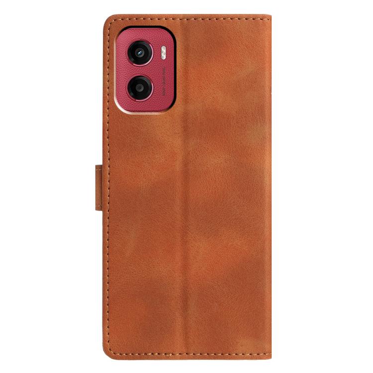 For Motorola Moto G05 Triangles Embossed Leather Phone Case
