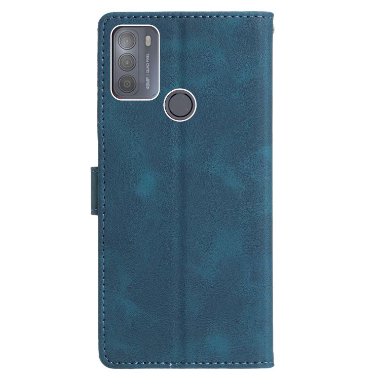 For Motorola Moto G10 / G30 Triangles Embossed Leather Phone Case