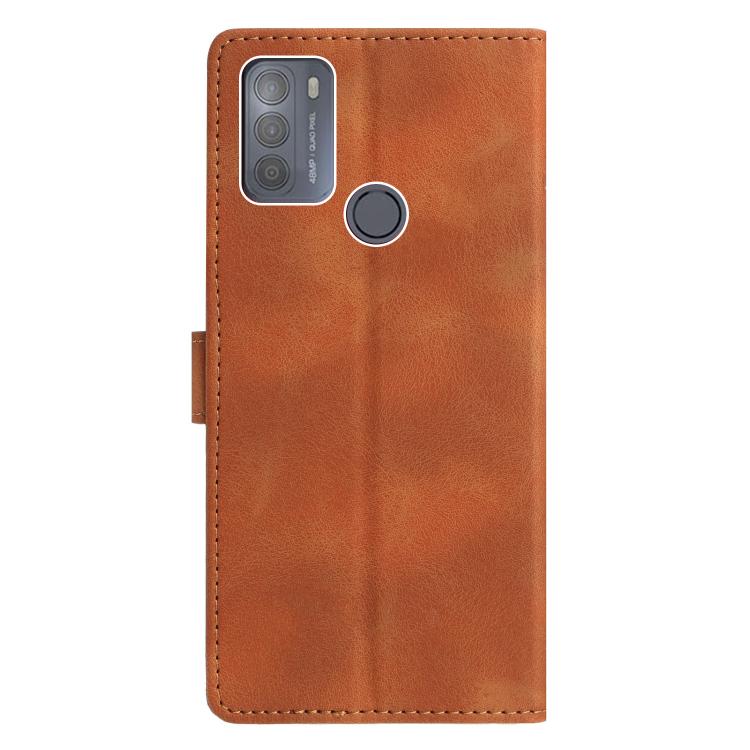 For Motorola Moto G10 / G30 Triangles Embossed Leather Phone Case